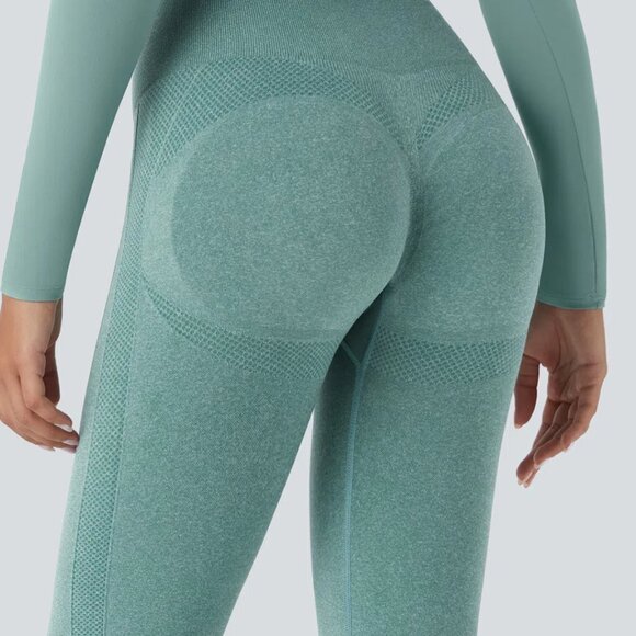 Halara Seamless High Waisted Tummy Control Butt Lift 7/8 Leggings L Large NEW - Picture 9 of 12
